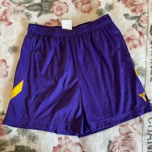 Nike Kids Kobe Bryant Shorts in Purple with Yellow Details